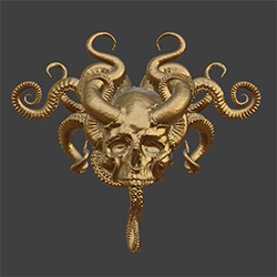 New Skull with Tentacles